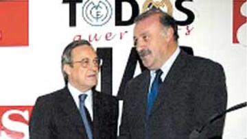 Del Bosque con Florentino Pérez.