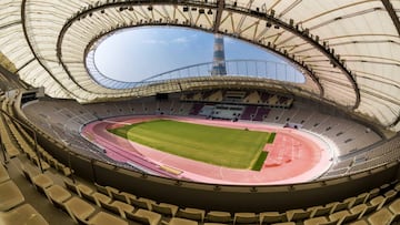 General view of the Khalifa International Stadium in Al Rayyan.