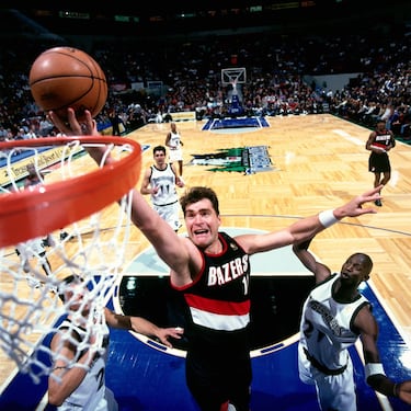 Un mito del baloncesto europeo que tuvo un buen paso por una NBA a la que llegó ligeramente tarde (con 31 años). Estuvo durante toda su aventura en Estados Unidos en los Blazers, con los que llegó a disputar las finales del Oeste en el 2000, quedándose a las puertas de la lucha por el anillo merced a una remontada histórica de los Lakers de Shaq, Kobe y Phil Jackson. Regresó a Europa en dos ocasiones: en 2001 y en 2003. En ambas lo hizo al Zalgiris, con los que se turnó junto a los Blazers en esos últimos años de su carrera, más marcados por los problemas físicos propios de la edad. Se retiró en 2005.
