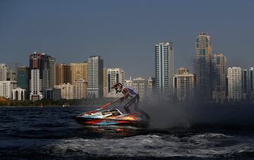 El belga Quiten Bossche durante la clasificación para el Circuito Pro UAB-ABP Aquabike Class Pro.