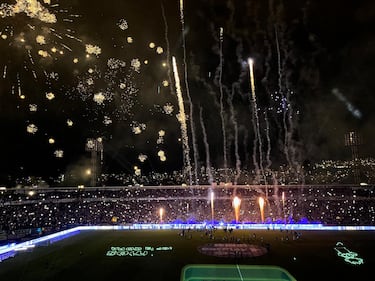 Final de ida de la Copa BetPlay entre Millonarios y Atlético Nacional en El Campín.