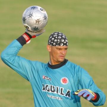 Miguel Calero, en un entrenamiento de la Selección Colombia.