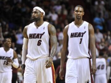 LeBron James y Chris Bosh.