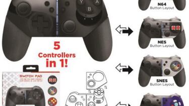 5 en 1: Anuncian un Nintendo Switch Pad Controller modular