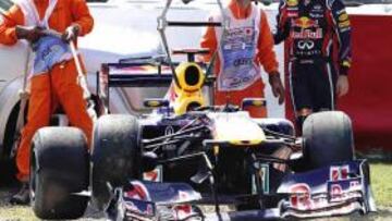 Vettel explicó así su accidente: "No ha sido un error muy grande, quizás sólo que no estaba despierto del todo".