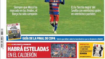 Messi, rey de las portadas en la previa de la final de Copa