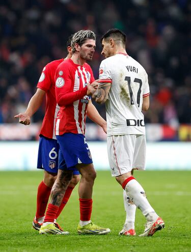 Hernández Hernández pitó el final del encuentro, pero las rencillas entre los jugadores de los dos equipos todavía estaban vivas. Una colleja de Yuri Berchiche a Koke lo originó todo. Tras ello De Paul reaccionó y el defensor del Athletic le denominó "bocachancla". Posteriormente jugadores de ambos conjuntos se unieron a la tangana, incluido Simeone que se encaró con algunos jugadores del conjunto vasco. 