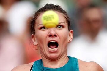 Simona Halep durante la final femenina de Ronald Garros. 