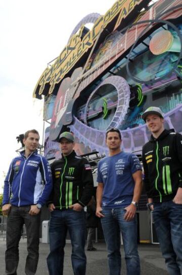 Jorge Lorenzo, Cal Crutchlow, Randy De Puniet y Bradley Smith.