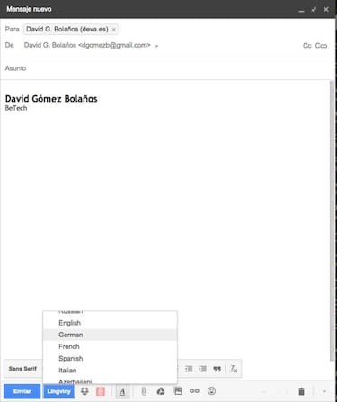 Integra un traductor profesional para tus correos en Gmail