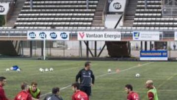 <b>ENTRENAMIENTO. </b>El Athletic ya prepara el partido ante el Helsinki.