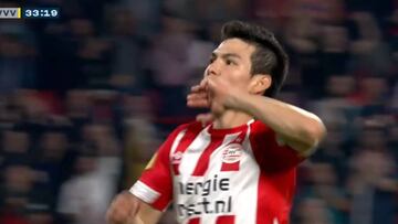 El doblete de Hirving Lozano para reinar en la liga holandesa