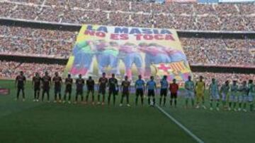 La pancarta del Camp Nou.
