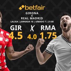 Girona FC vs. Real Madrid CF: horario, dónde ver, pronósticos y cuadro