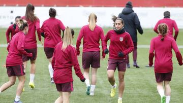Entrenamiento del Atlético de Madrid Femenino.