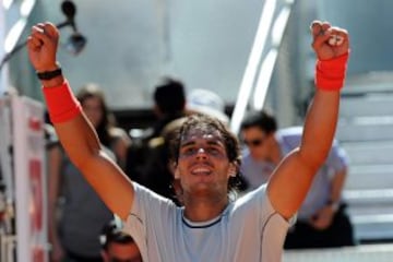 Rafa Nadal venció Pablo Andujar en la semifinal masculina del Masters de Madrid.