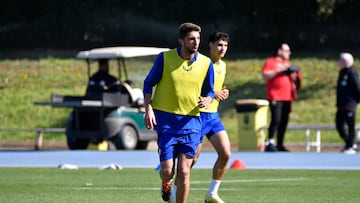 Edgar González, en pleno entrenamiento.