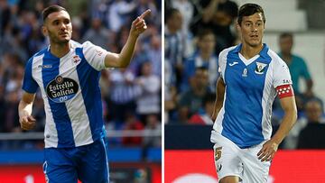 Mantovani y Lucas Pérez, jugador del Deportivo y del Leganés.