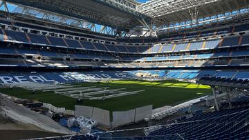 El césped del Bernabéu.