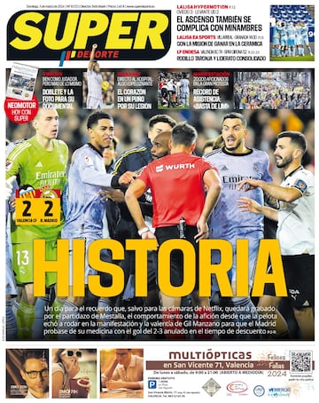 La portada de Superdeporte de hoy, 3 de marzo