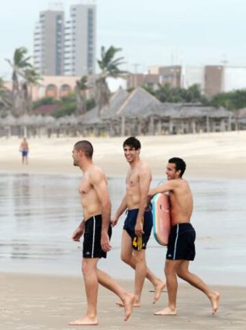 Pedro, Javi Martínez y Víctor Valdés.