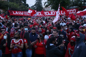 Barón Rojo Sur, una de las hinchadas más importantes del país. (Camila Díaz - Colprensa)