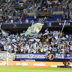 La afición del Málaga apunta al jeque: "¡Al Thani, vete ya!"