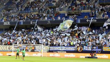 La afición del Málaga apunta al jeque: "¡Al Thani, vete ya!"