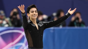 MILAN (Italy), 13/02/2026.- Donovan Carrillo of Mexico performs in the Men's Single Skating Free Skating of the Figure Skating competitions at the Milano Cortina 2026 Winter Olympic Games, in Milan, Italy, 13 February 2026. (Italia) EFE/EPA/NEIL HALL