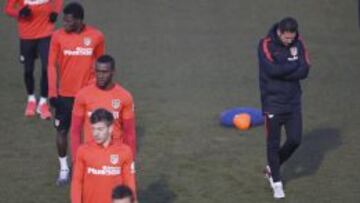 Simeone, durante un entrenamiento.