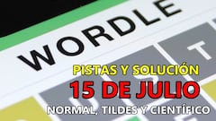Wordle en español, científico y tildes para el reto de hoy 15 de julio: pistas y solución