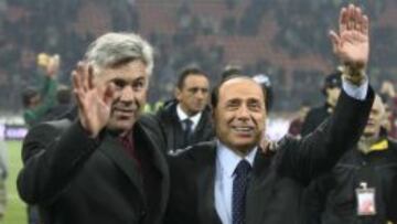 Ancelotti y Berlusconi juntos en 2007