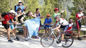 Mathias Frank, en la subida a Mas de la Costa.