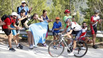 Mathias Frank, en la subida a Mas de la Costa.