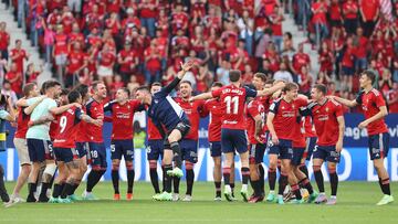 Osasuna celebró el 4 de junio su clasificación para Conference.