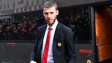 David de Gea llega al estadio Craven Cottage para enfrentarse al Fulham