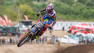 Renaux, con la Yamaha en el MXGP de Argentina 2025.