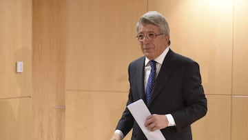 El presidente del Atlético de Madrid, Enrique Cerezo.