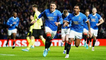 James Tavernier celebra el gol al Dortmund