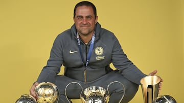 Andre Soares Jardine head coach during special session America team champion Torneo Apertura 2024 Liga MX at BBVA Bancomer Stadium, on December 15, 2024 in Monterrey, Nuevo Leon, Mexico.