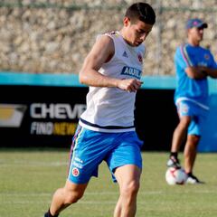 James Rodríguez hace fútbol en jornada post-partido