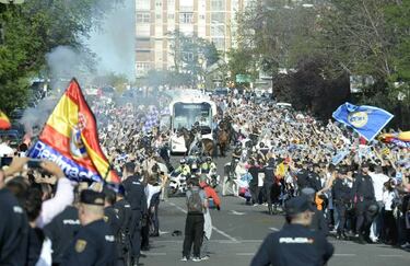 Real Madrid fans out in force ahead of Manchester City clash