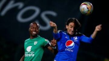 El volante de Millonarios durante el juego ante La Equidad.