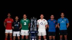 Sam Warburton (Gales), Greg Laidlaw (Escocia), Rory Best (Irlanda), Dylan Hartley (Inglaterra), Guilhem Guirado (Francia) y Sergio Parisse (Italia) los capitanes de las seis selecciones.