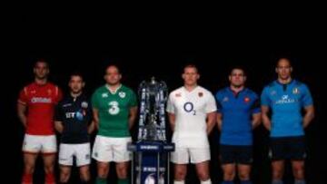 Sam Warburton (Gales), Greg Laidlaw (Escocia), Rory Best (Irlanda), Dylan Hartley (Inglaterra), Guilhem Guirado (Francia) y Sergio Parisse (Italia) los capitanes de las seis selecciones.