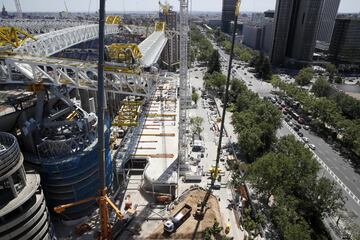 El avance de las obras del estadio Santiago Bernabéu