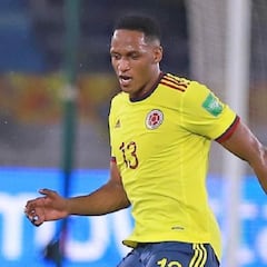 Yerry Mina, fuera del partido ante Argentina