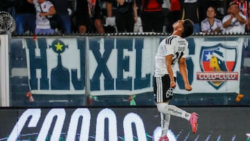 Futbol, Colo Colo vs Everton.
Fecha 2, Liga de Primera 2026.
El jugador de Colo Colo Yastin Cuevas celebra tras marcar un gol contra Everton durante el partido de primera division disputado en el estadio Monumental de Santiago, Chile.
07/02/2026
Andres Pina/Photosport
Football, Colo Colo vs Everton.
2nd turn, 2026 First Division League.
Colo Colo’s player Yastin Cuevas celebrates after scoring against gainst Everton during a first division match at the Monumental stadium in Santiago, Chile.
07/02/2026
Andres Pina/Photosport