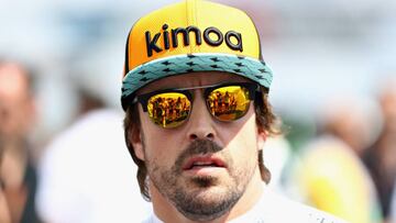 LE CASTELLET, FRANCE - JUNE 24: Fernando Alonso of Spain and McLaren F1 prepares to drive on the grid beforee the Formula One Grand Prix of France at Circuit Paul Ricard on June 24, 2018 in Le Castellet, France.  (Photo by Mark Thompson/Getty Images)