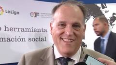 Tebas 'se moja' por el tifo del Bernabéu: "Quizá no lo habría hecho"